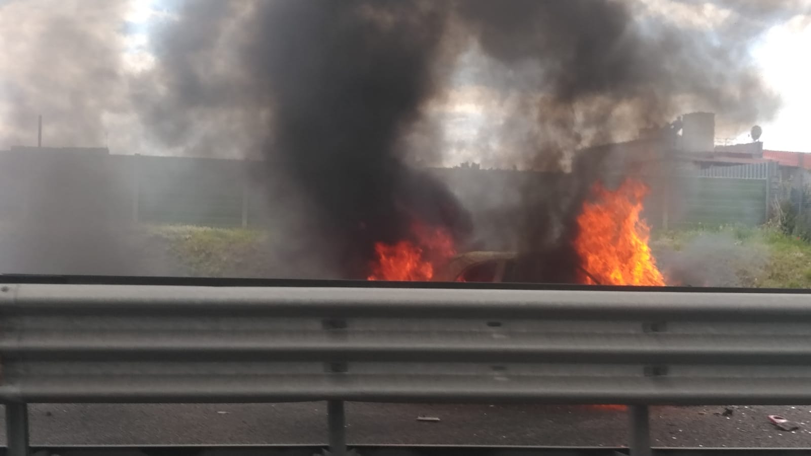 incendio autostrada caserta