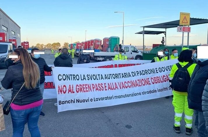 green pass lavoratori bloccano cantiere