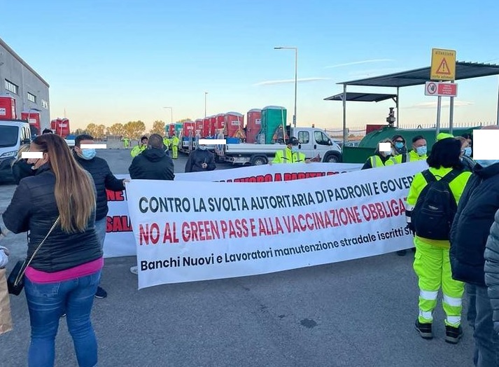 green pass lavoratori bloccano cantiere