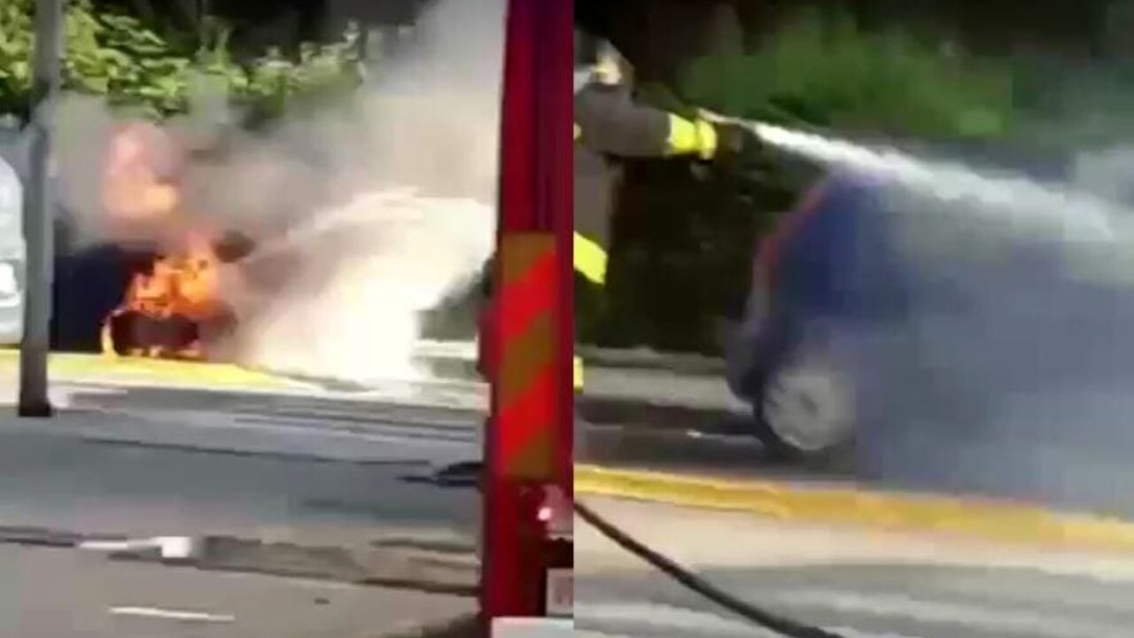incendio caserta automobile