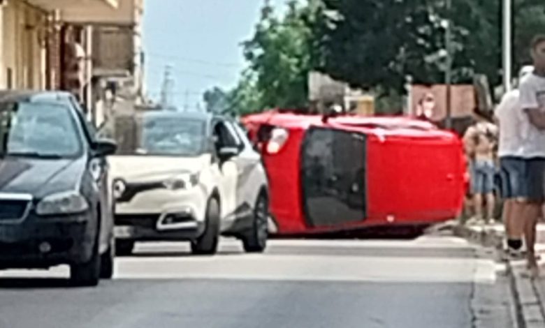 Incidente Mondragone automobile ribalta