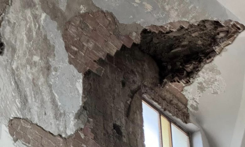 maltempo gricignano aversa crolla soffitto chiesa