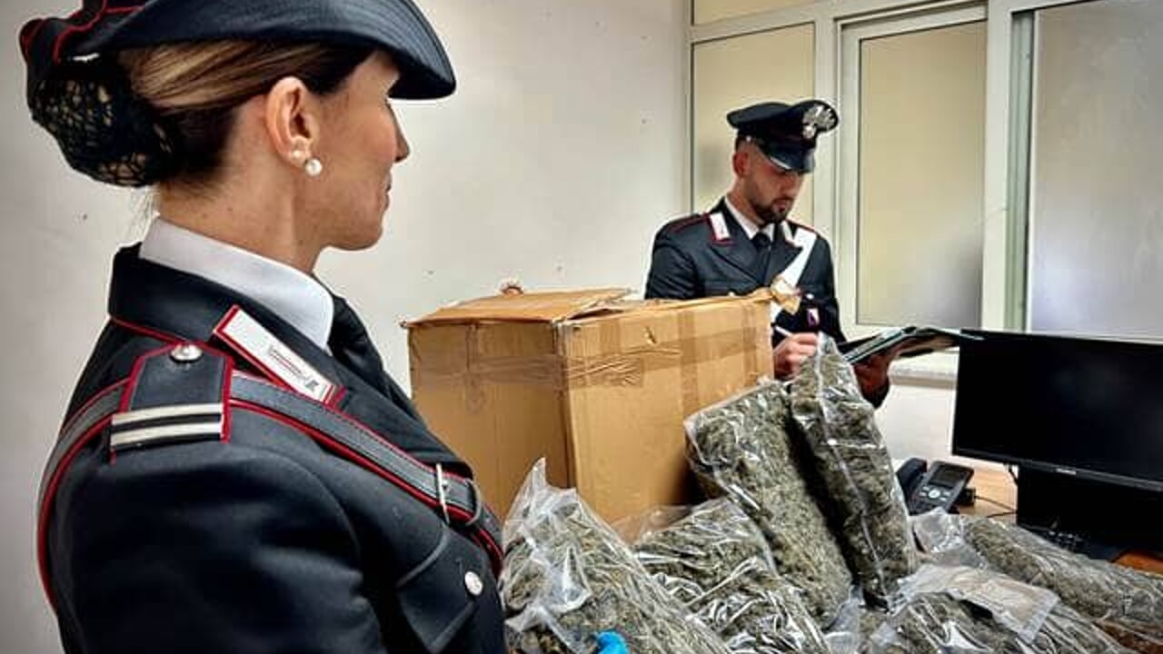 caserta riceve pacco droga indagini mittente destinatario