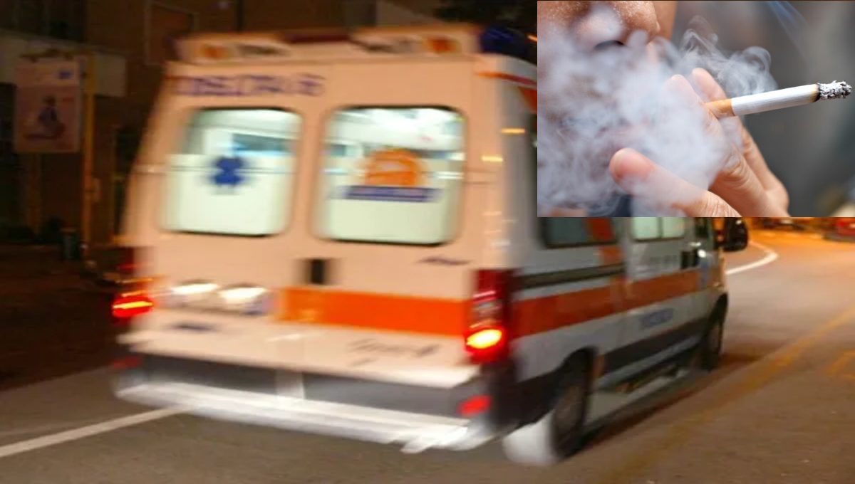 marcianise si accende sigaretta ambulanza rischia provocare strage